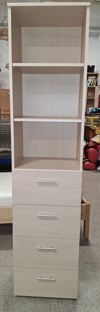 Regál policový 4x šuplík