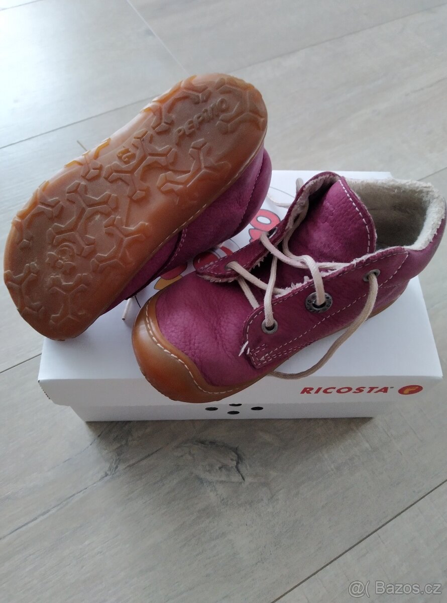 Barefoot zateplené kožené boty Ricosta Pepino (vel. 22)