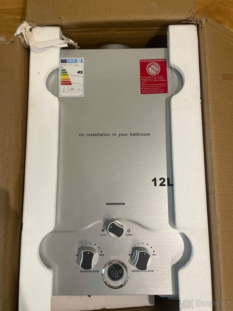 Kempingový průtokový ohřívač vody PB