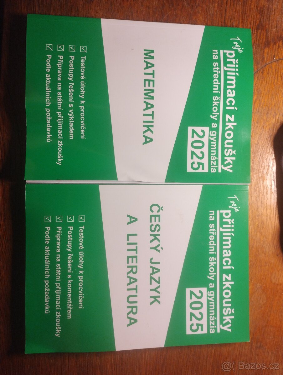 Učebnice na přípravu na přijímací zkoušky z roku 2025