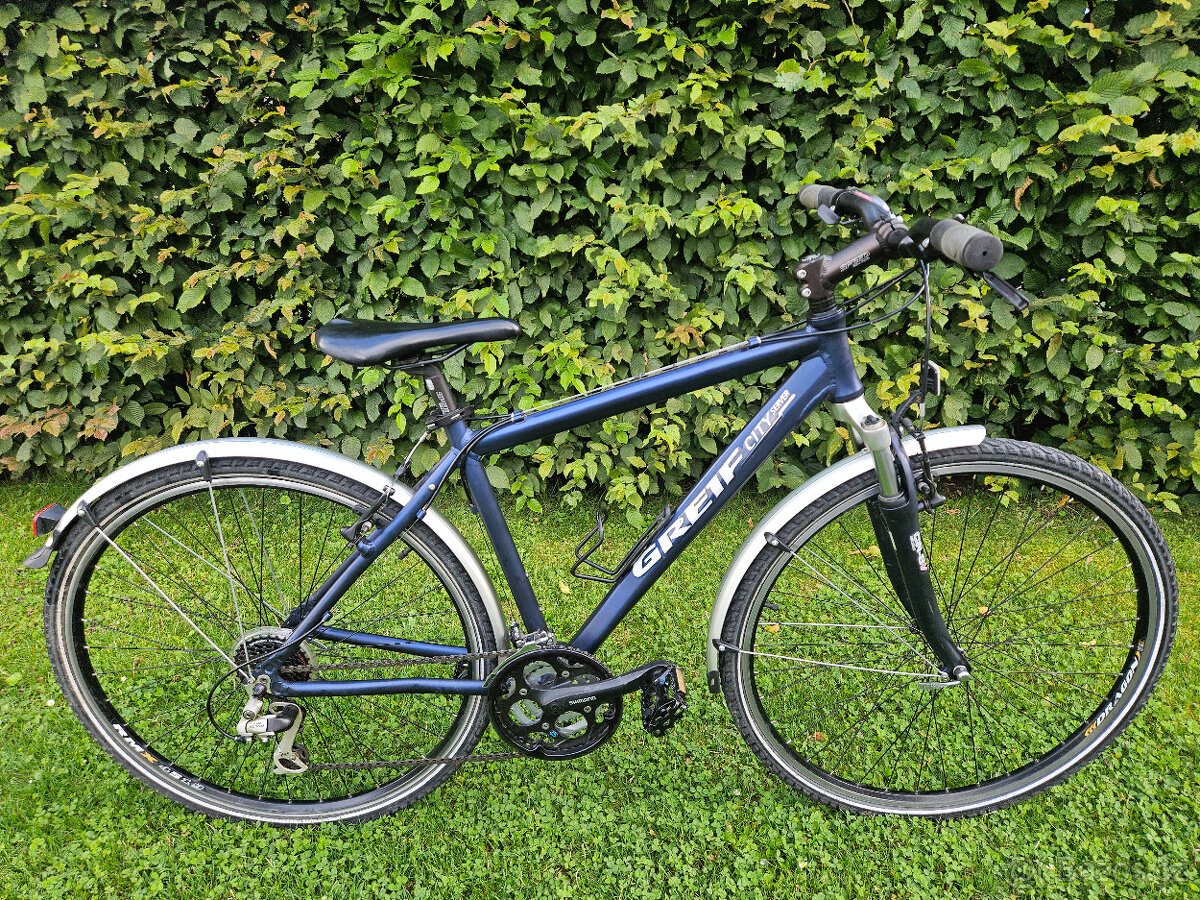 Seřízené pánské krosové hliníkové kolo GREIF, rám 19"