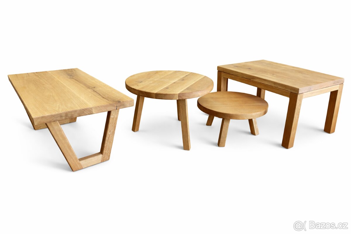 Dubové konferenční stolky, stolové desky