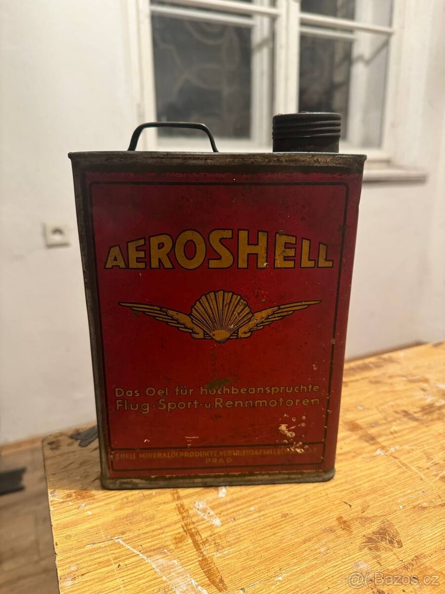 Plechovka od oleje AEROSHELL