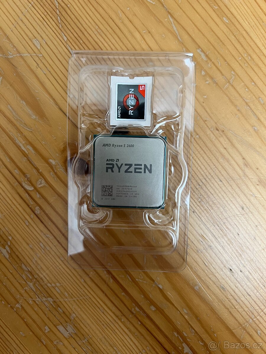 AMD RYZEN 5 2600 6jader 12vláken 3.9GHz Socket AM4 Funkční