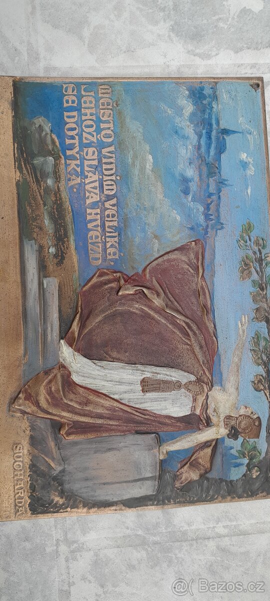 bronzová plaketa PRAHA 36x24