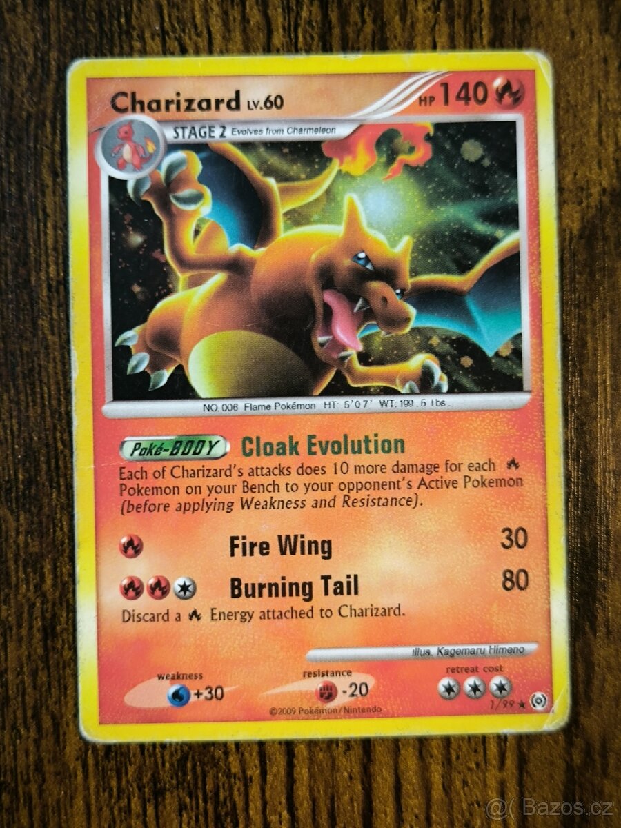 Charizard 1/99 Lv. 60 ⭐ (vzácná)