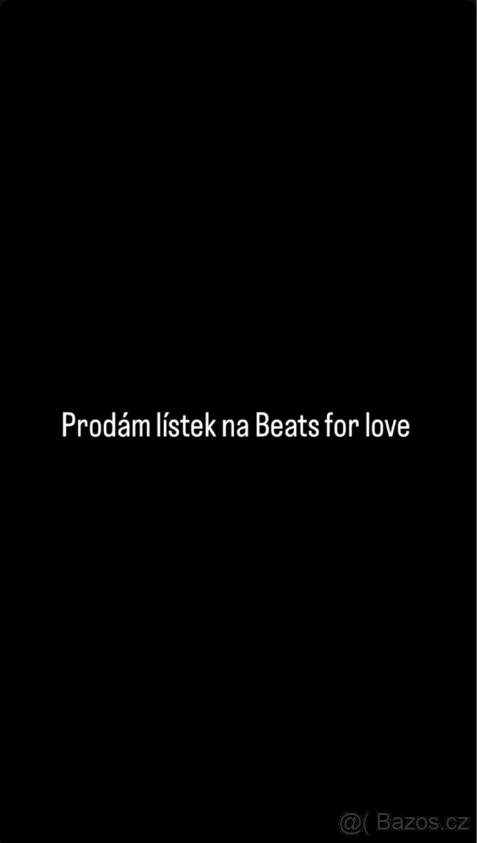 lístek na Beats for love