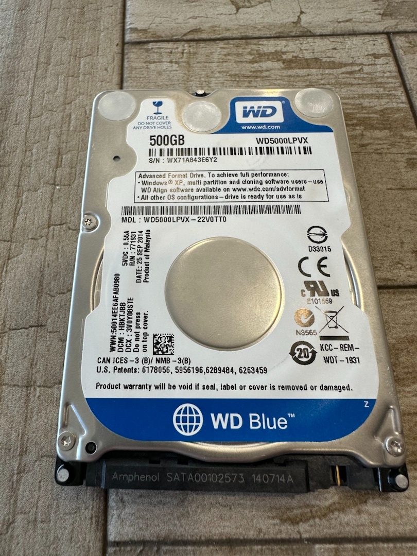 Pevný disk 500gb