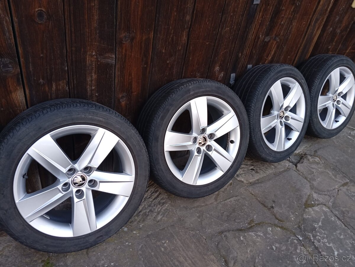 4x originální kola škoda Fabia, Rapid 7,0J x 16", ET 45