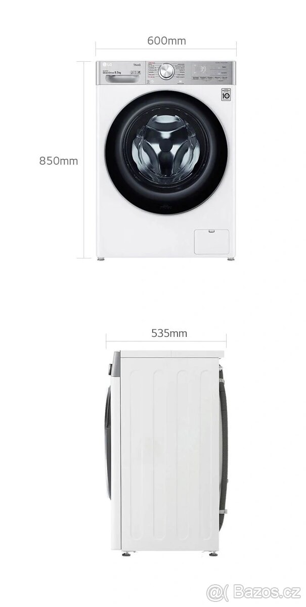 Parní pračka LG F28V9GW2W