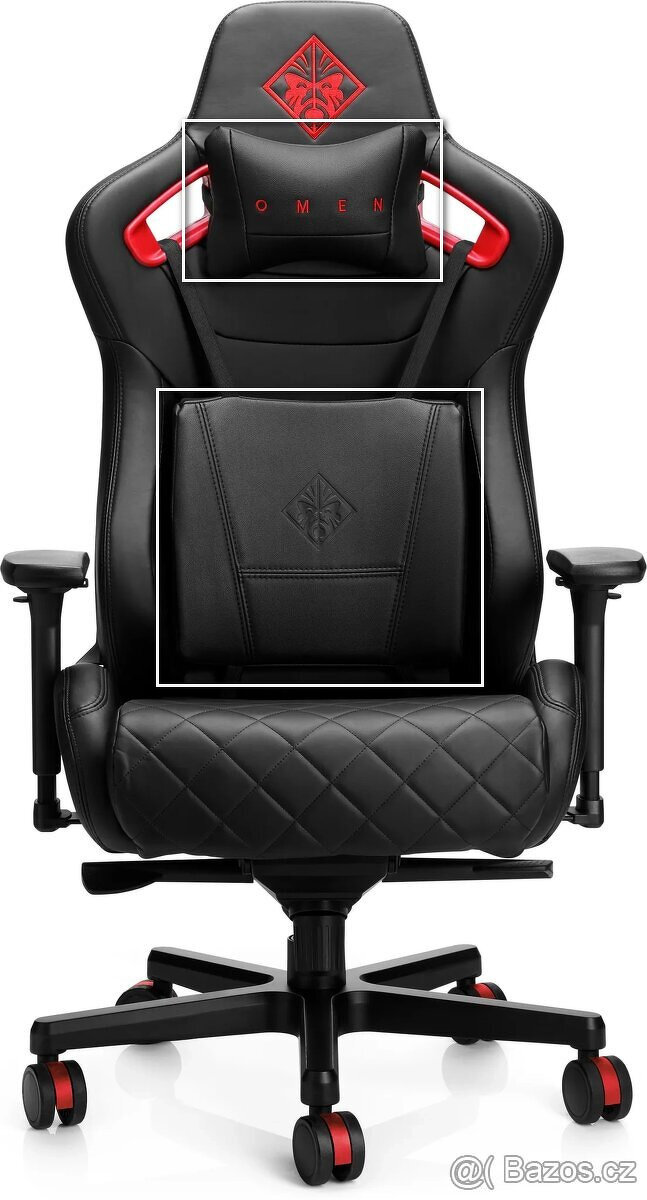 Nový bederní a krční polštářek herní židle HP OMEN CITADEL