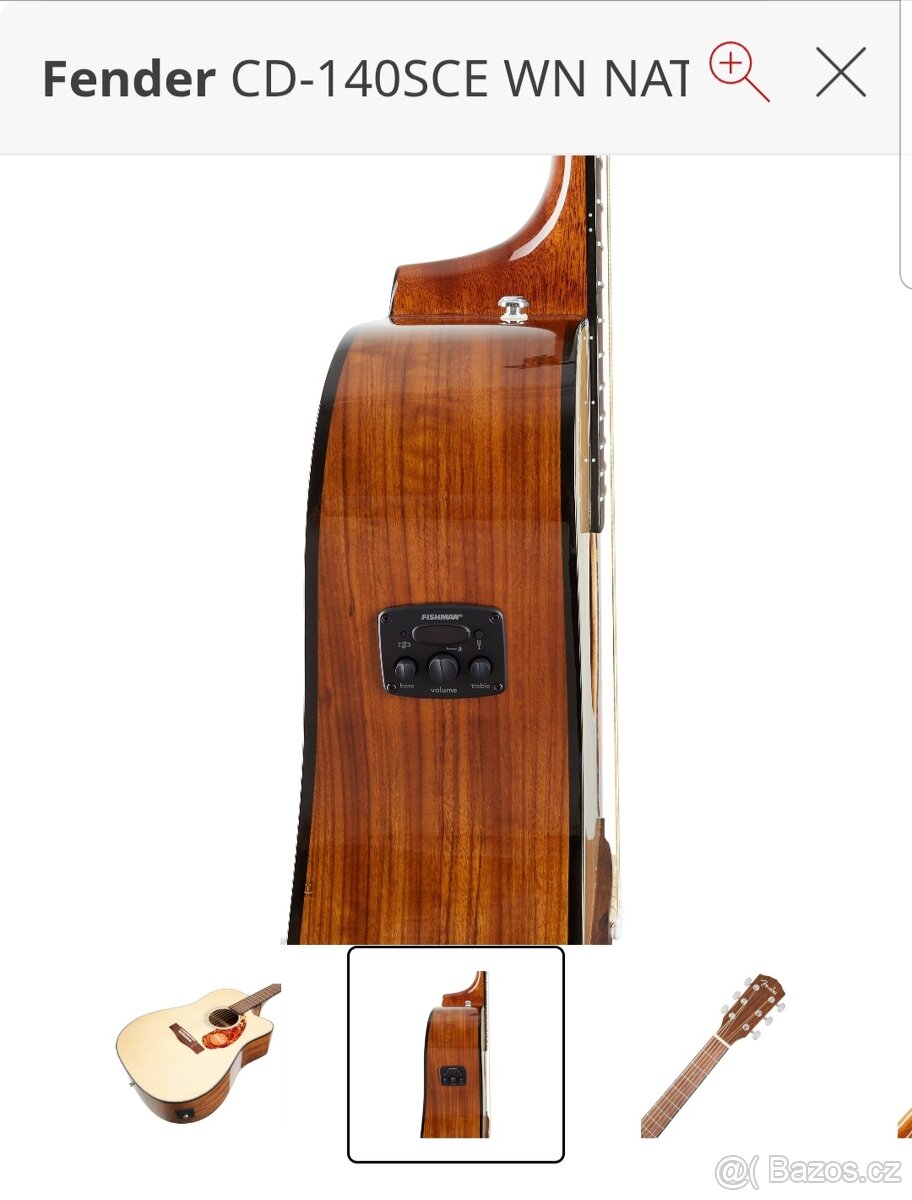 Prodám elektroakustickou kytaru Fender