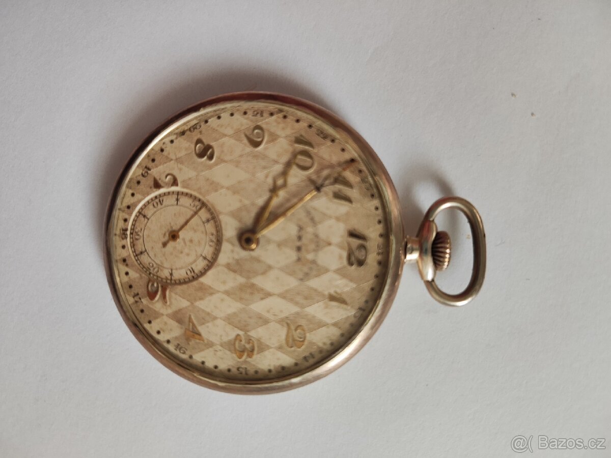 Stříbrné kapesní hodinky chrono metre ARSA