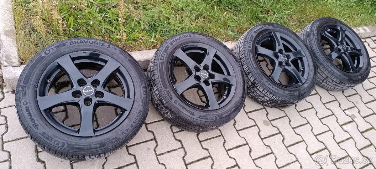 Letní kola Borbet + Barum Bravuris 5 – 205/55 R16 (alu disky