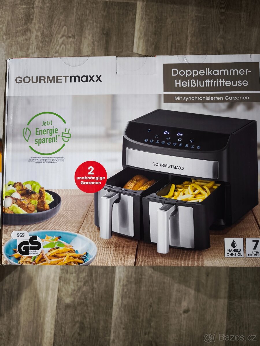 Dvoukomorová horkovzdušná fritéza GOURMETmaxx