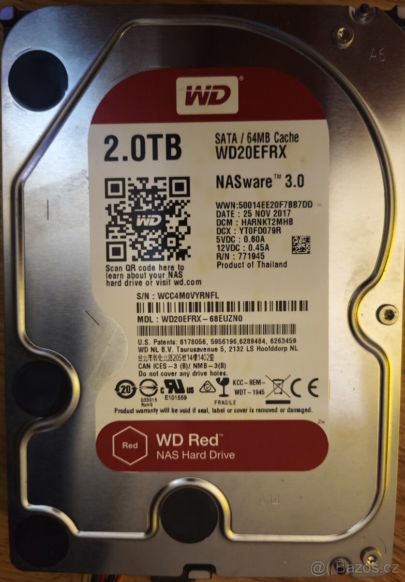 WDC WD20EFRX-68EUZN0 2TB 5400rpm