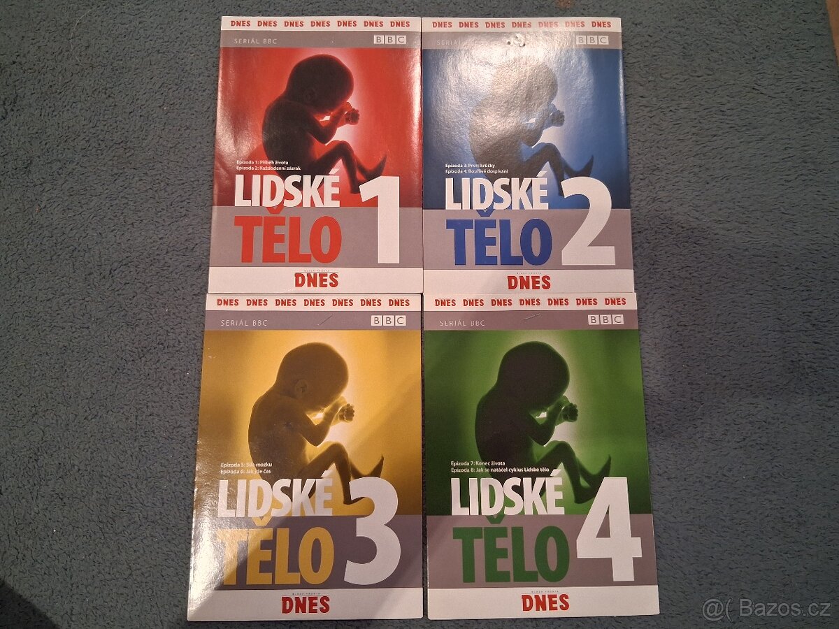 DVD originál - Lidské tělo 1-4 /cena sada/.