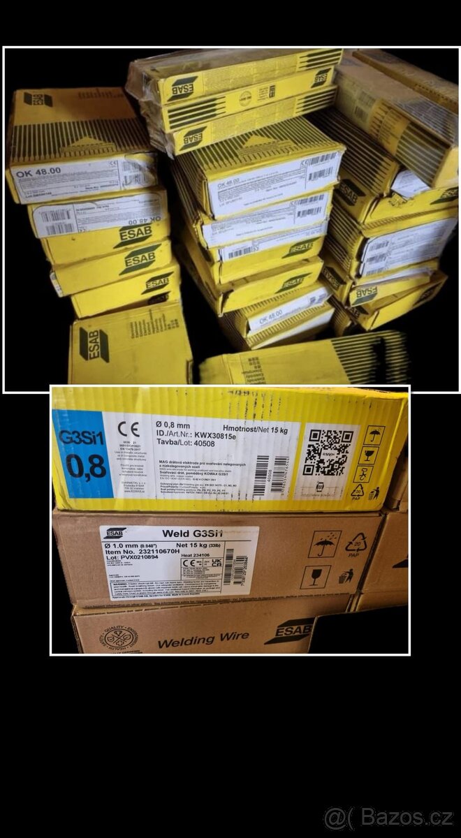 Elektrody a svařovací drát