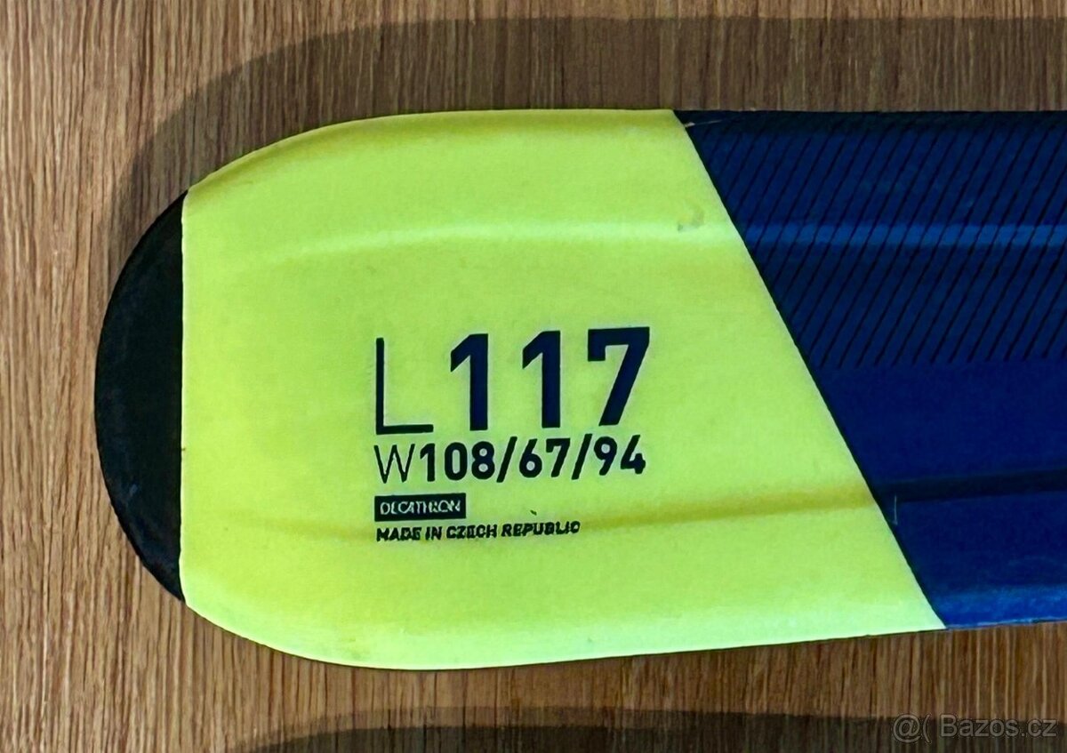 Dětské lyže 117cm a boty 21.5