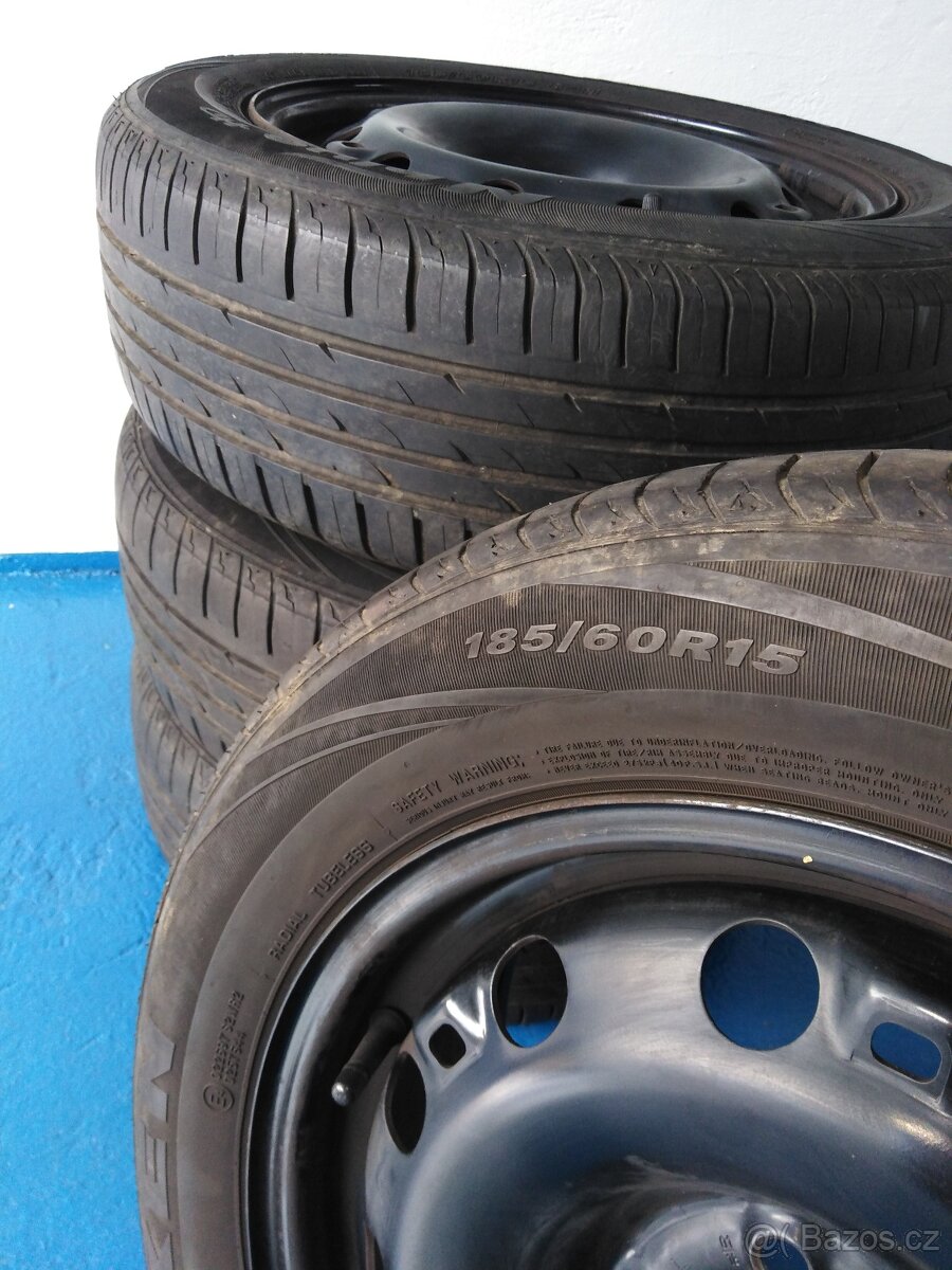 Plechové disky 15" Fabia III včetně letních pneu