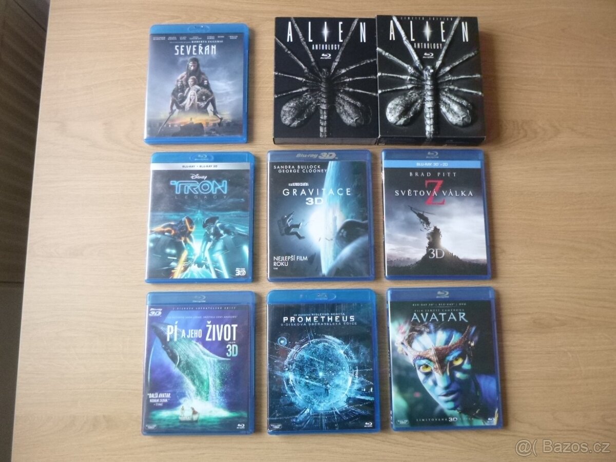 blu-ray SEVERAN, ALIEN ANTHOLOGY a vyprodane 3D pecky