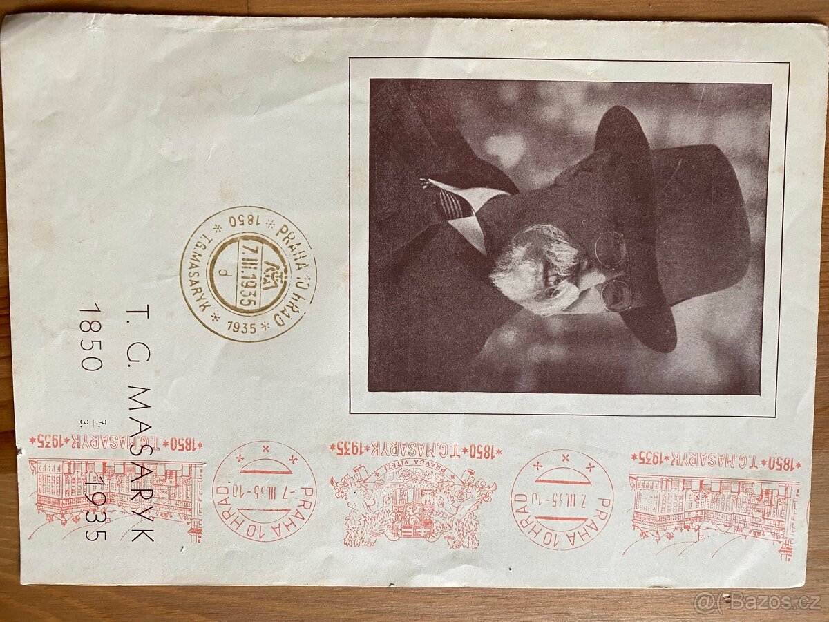 T.G.Masaryk sada známek z roku 1935