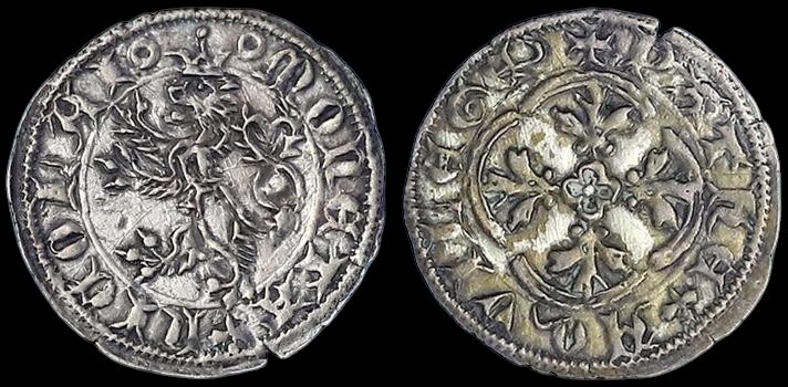 Aquileia - Mikuláš Lucemburský - denár (1350 - 1358) - R