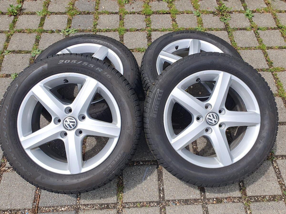 Alu kola VW 5x112 r16 6j et48 pneu 205/55/16