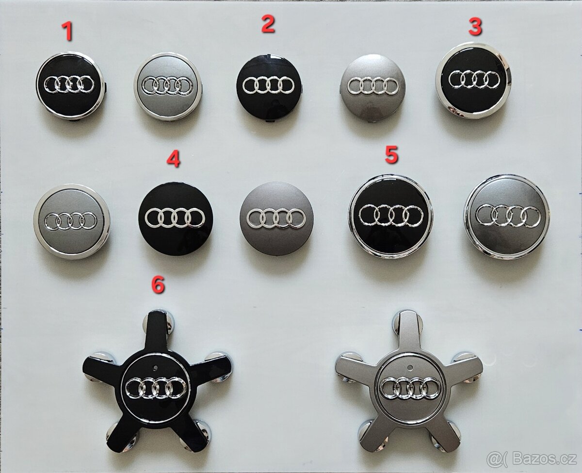 Středové krytky do kol AUDI