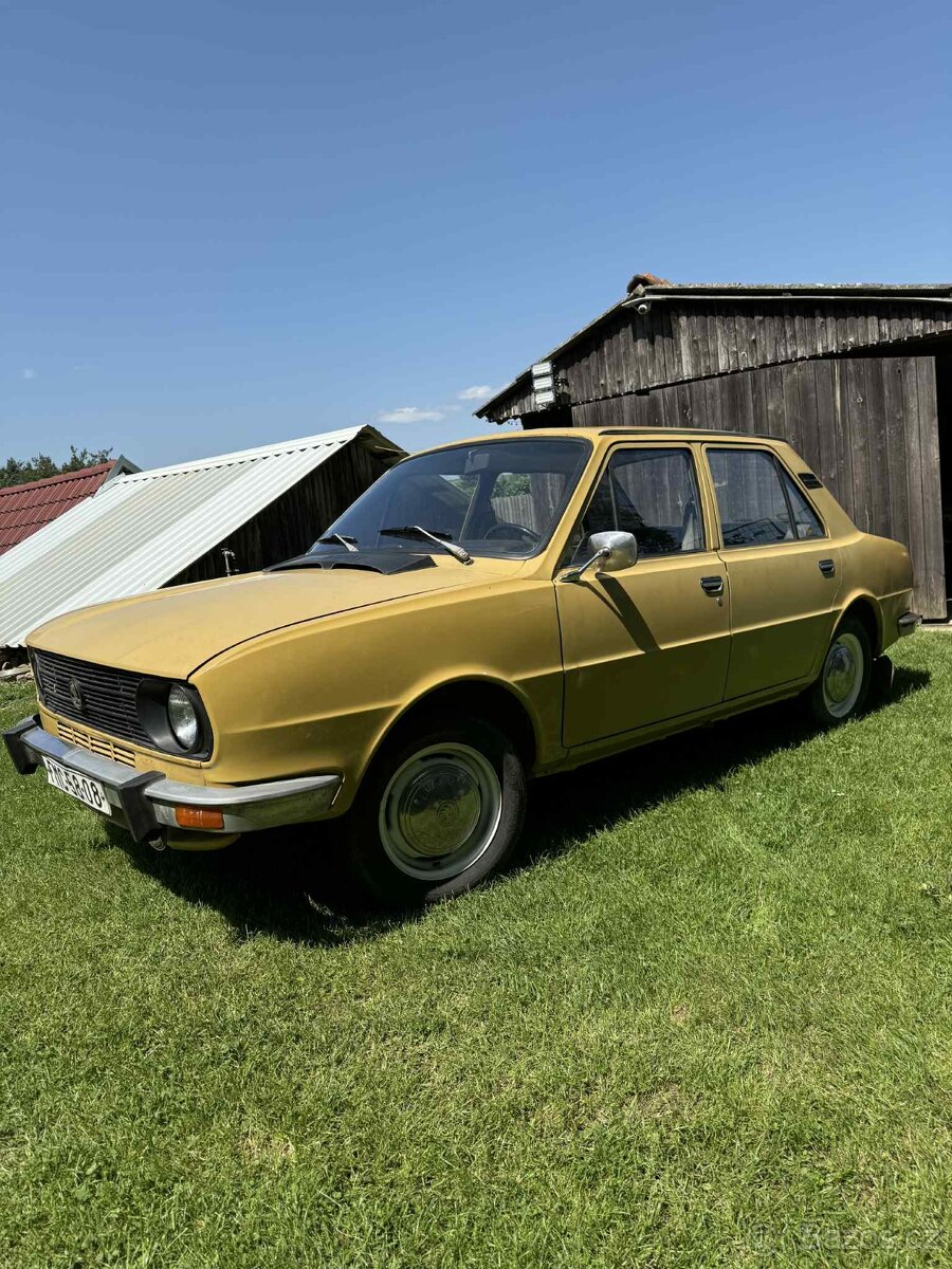Škoda 105 S - užovka, rok 1977, původní motor, nová STK