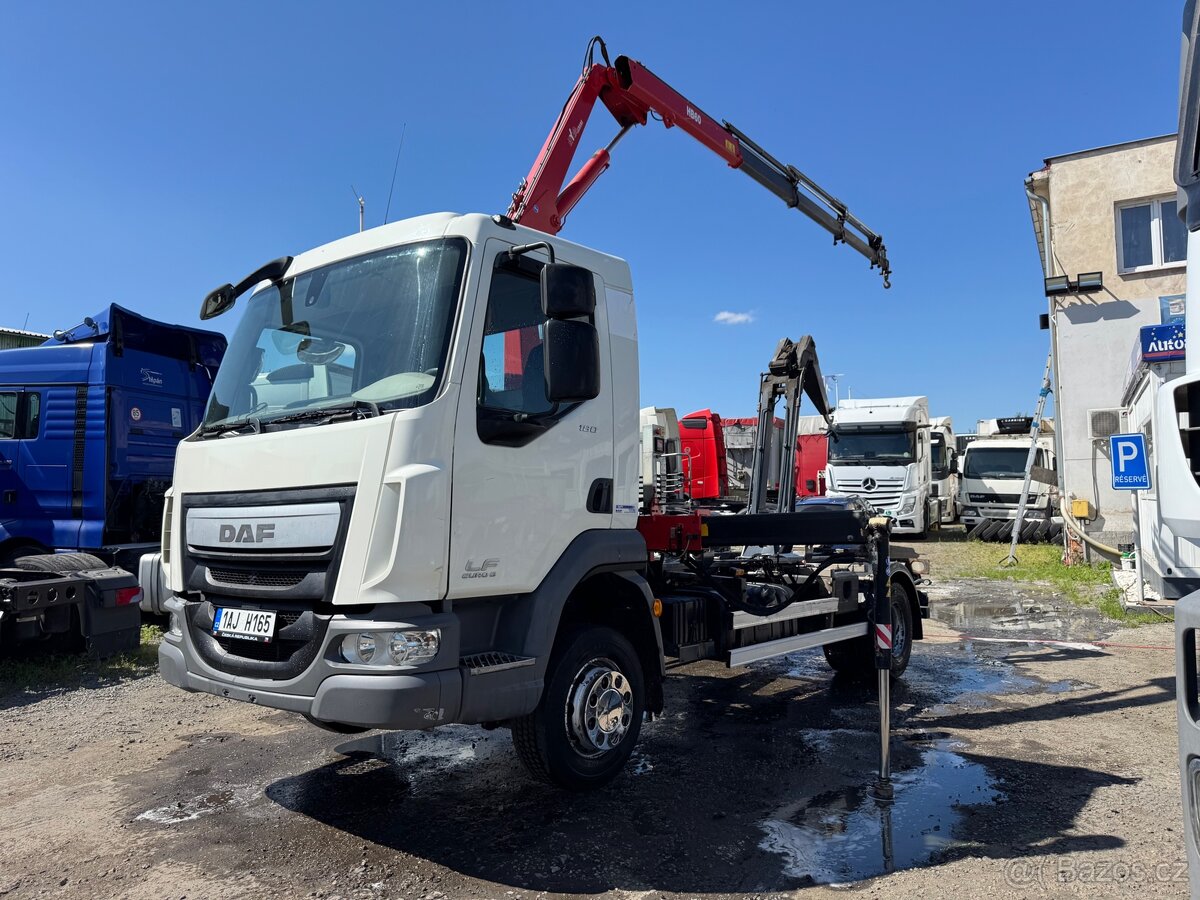 DAF LF 180 Speciál 5.t Nosič Kont.+ Ruka Hyva