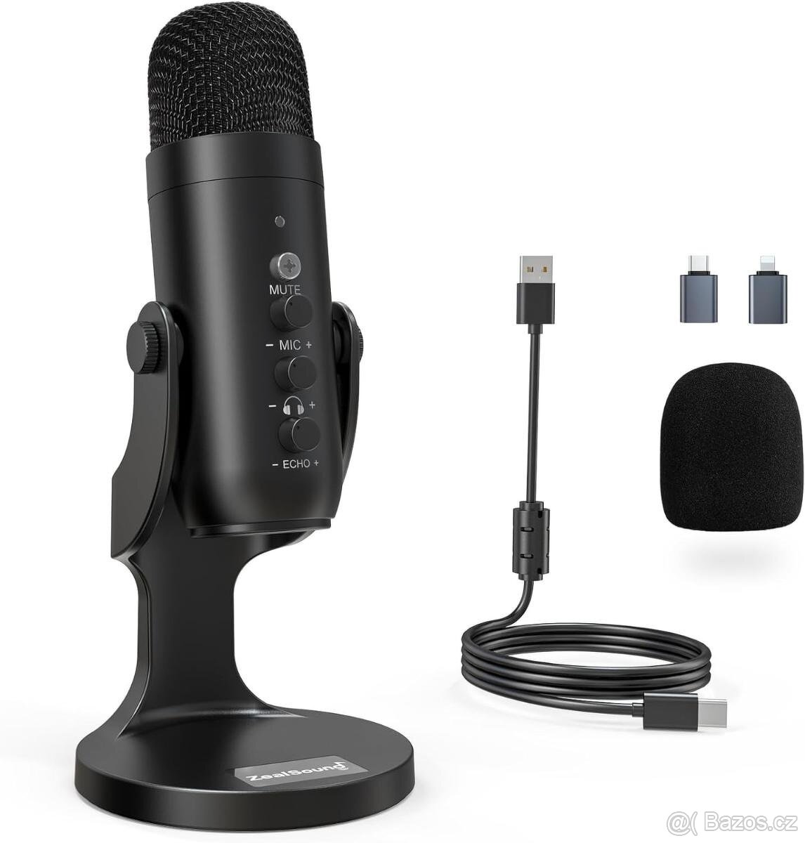 Zealsound USB mikrofon, kondenzátorový pro PC  hry podcasty