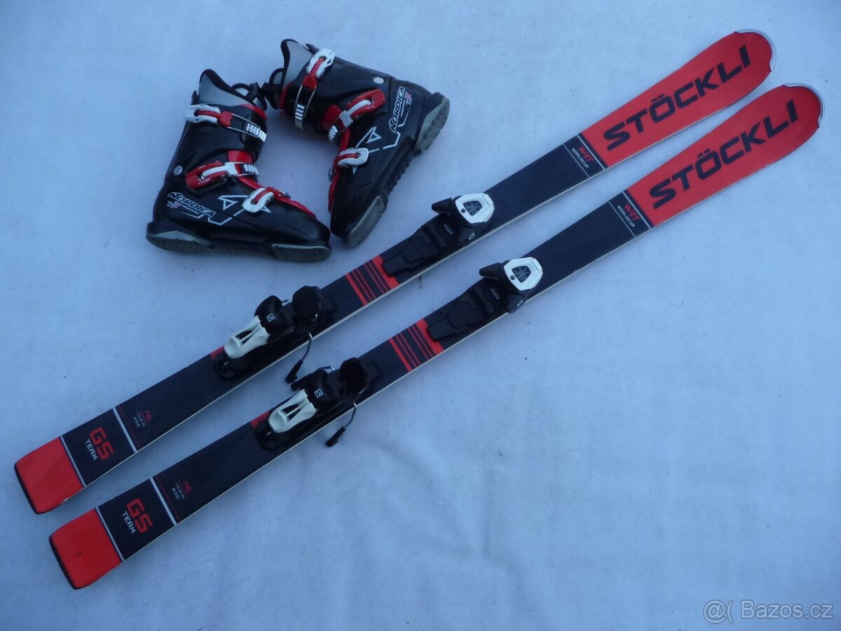 339. Lyže STOCKLI - 145 cm + boty NORDICA 41 eu - set