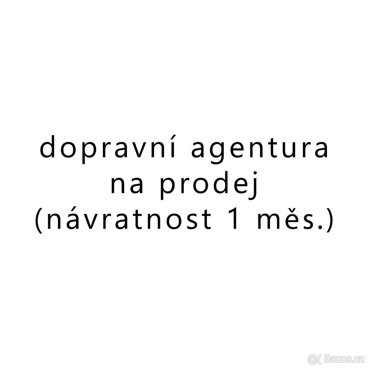 Dopravní agentura na prodej