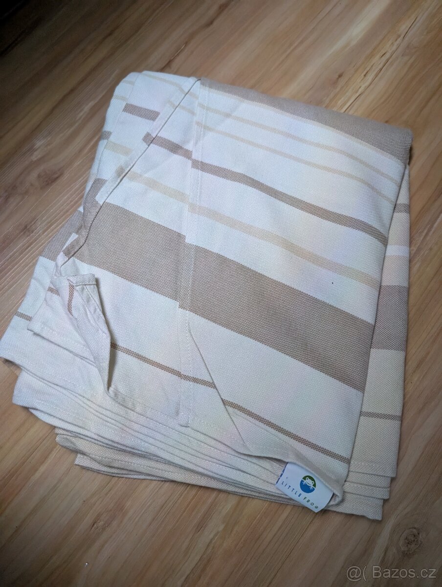 Šátek na nošení bavlna+bambus LittleFrog vel 6 béžová