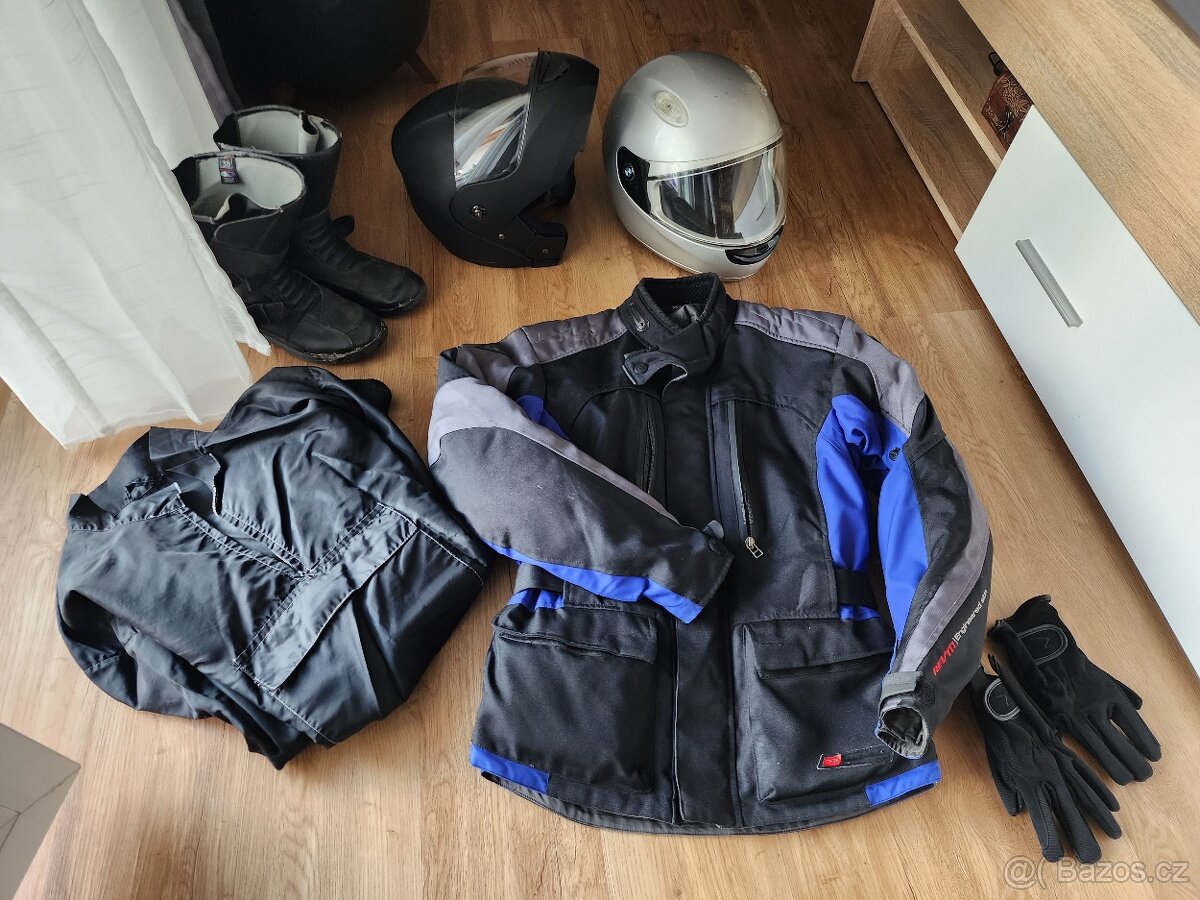 Obleceni obuv 38helmy,rukavice,nepromok,bunda