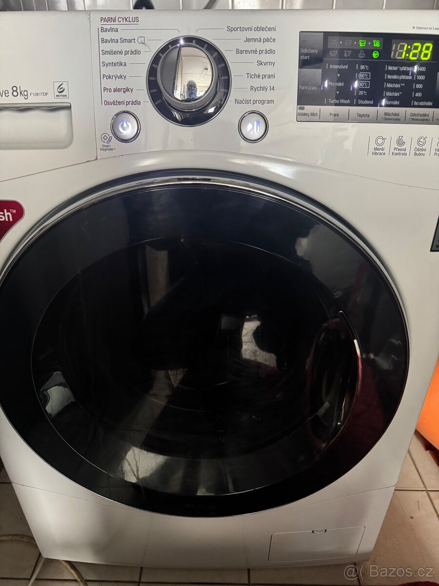 LG pracka na 8kg prádla,direct drive, možnost odvozu