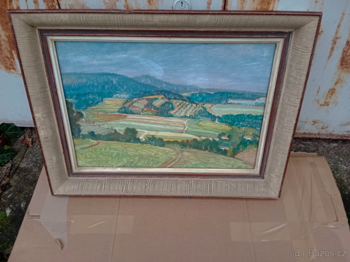 Pěkný starý obraz - akad.malíř J.F.Solan