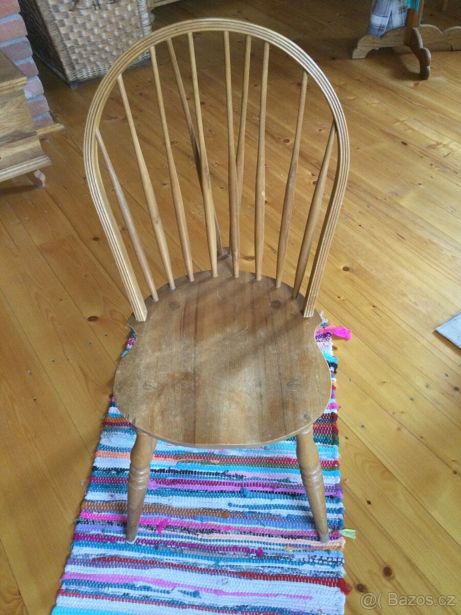 Masivní dubové židle 5 ks