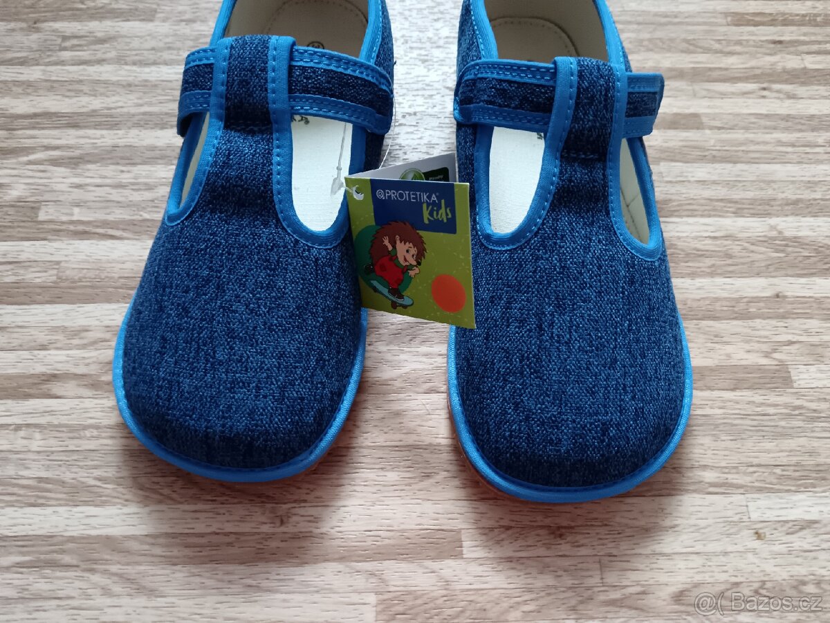 Barefoot bačkory Protetika raven denim vel. 34