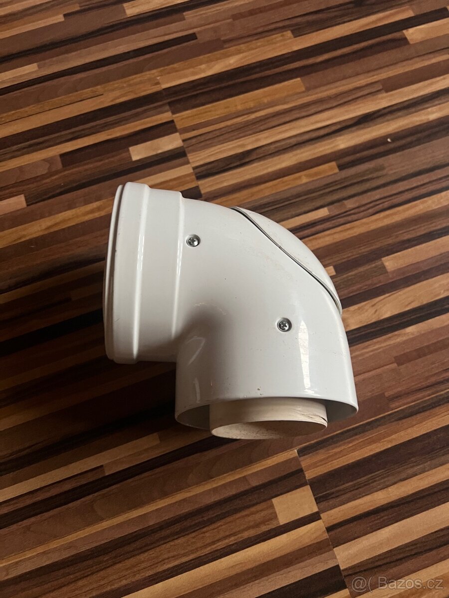 Koleno 90° DN 80/125mm s revizním otvorem, komínové na konde