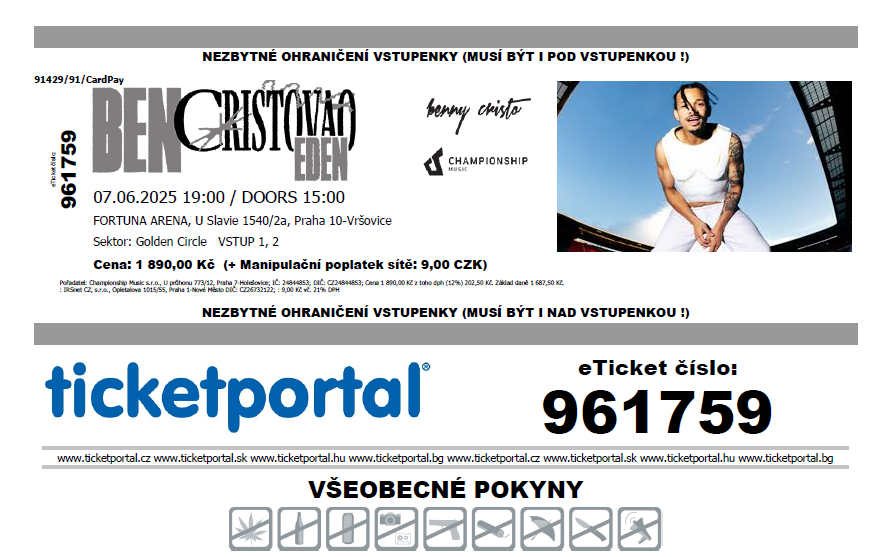BEN CHRISTOVAO - EDEN - VSTUPENKY - AFTER
