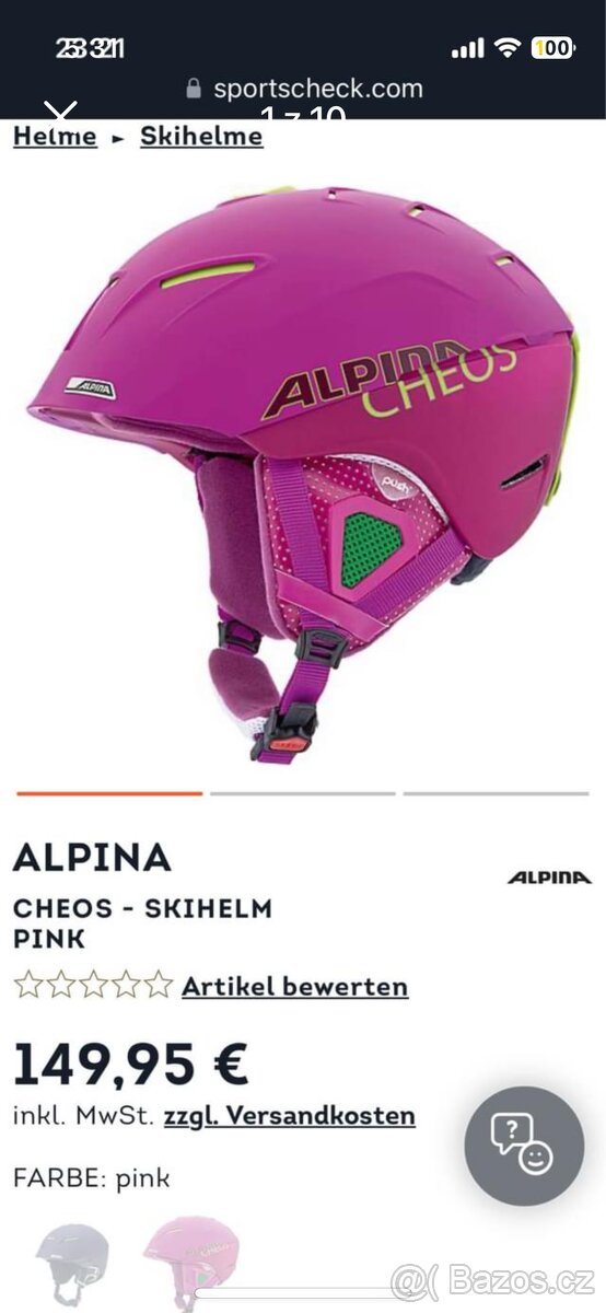EDIT cena: Přilba ALPINA CHEOS - SKIHELM PINK