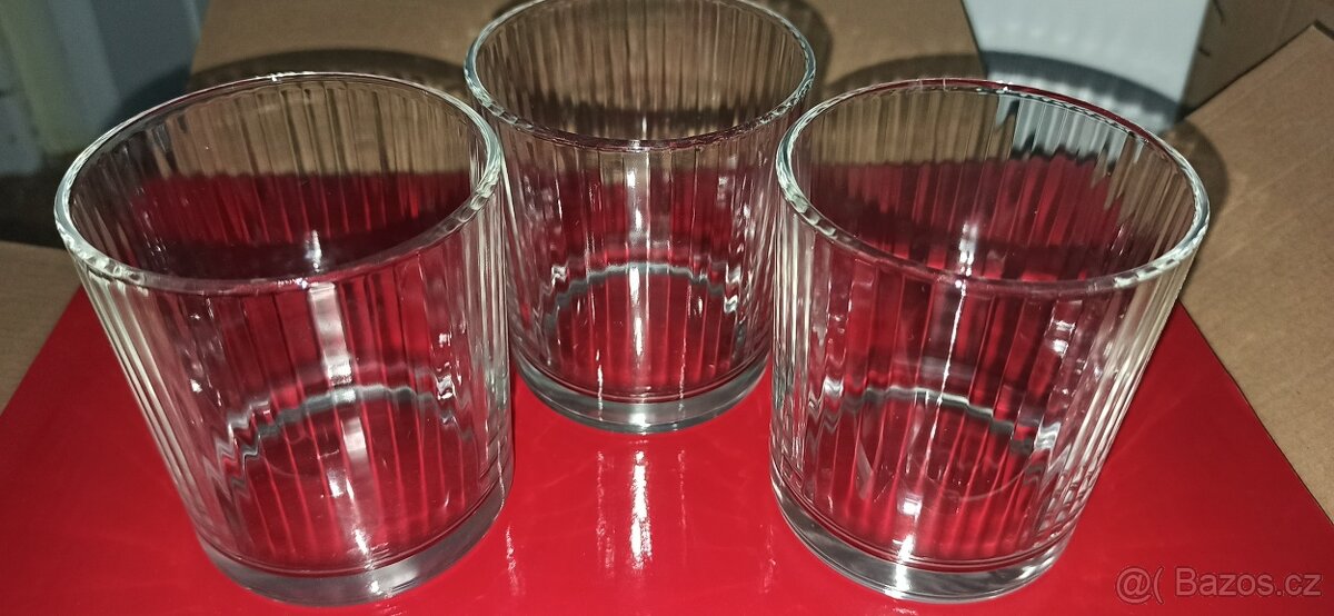 Nepoužité skleničky 9 kusů