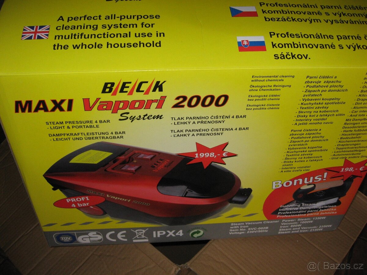Parní vysavač BECK MAXI Vapori 2000.