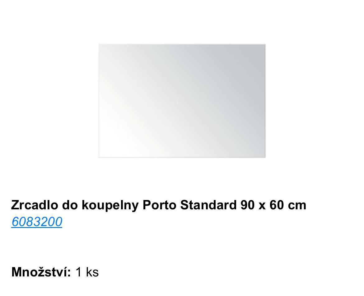 Zrcadlo do koupelny PORTO