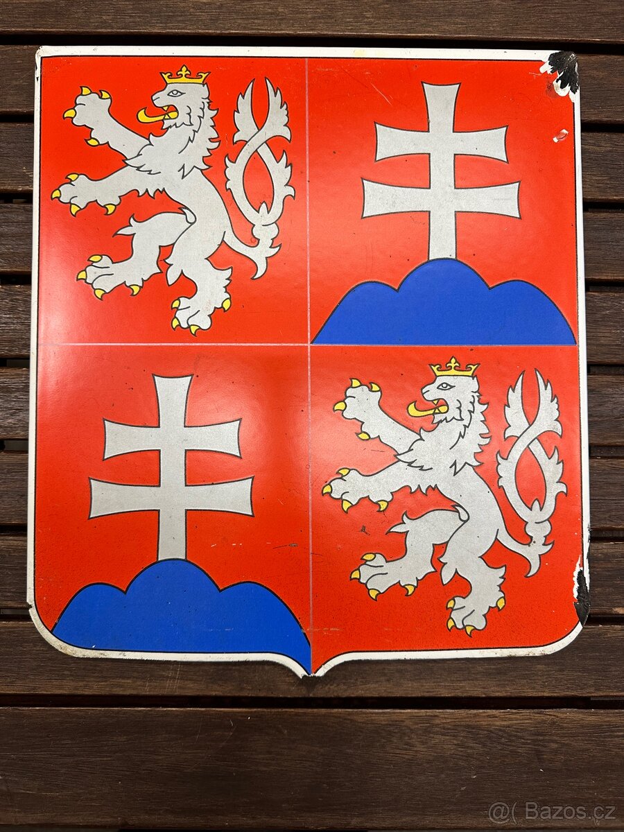 Smaltovaná cedule znak CSFR
