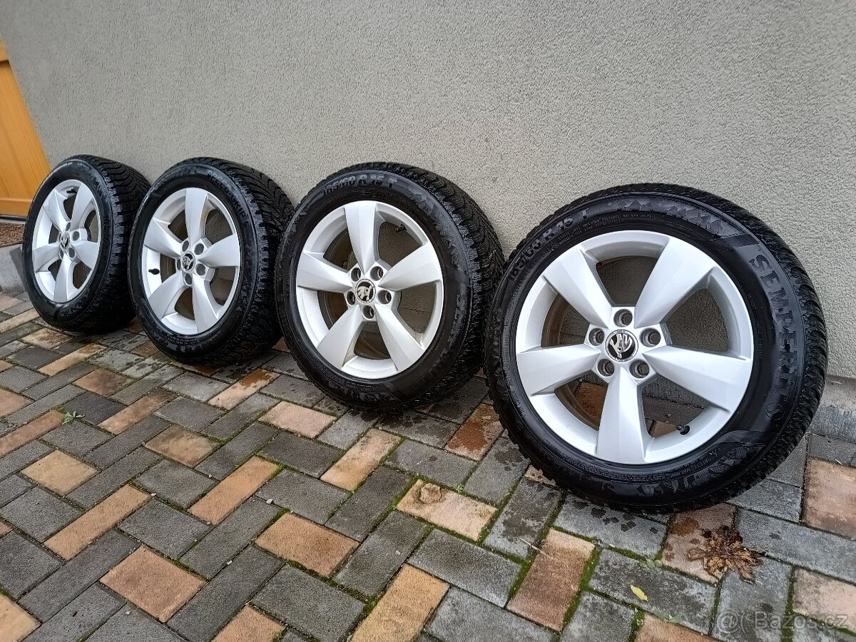 škoda fabia3 rapid orig.alukola zimní 185/60/15 5x100