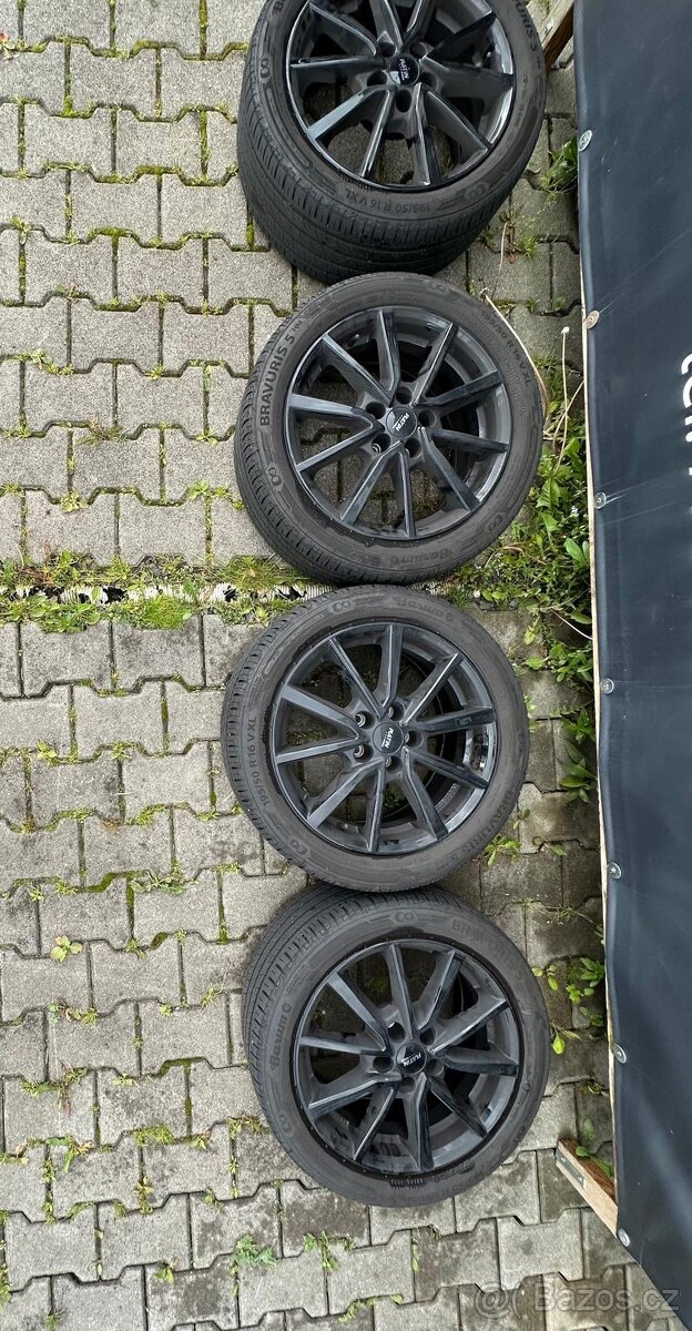 Alu kola 5x100 s letní pneu 195/50/16