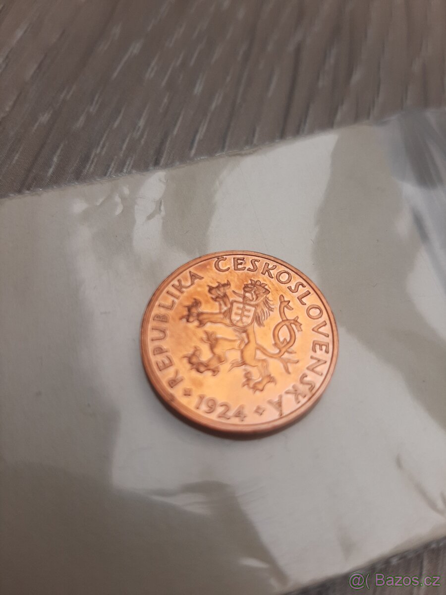 5 haléř 1924 - zavinutec